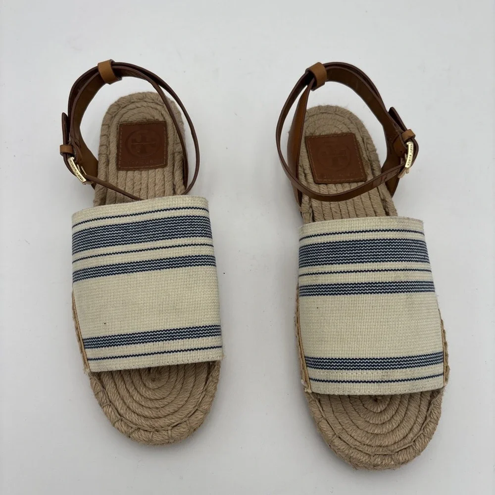 Pre-Owned Tory Burch Ivory‎ Size 7 Slingback Sandals
